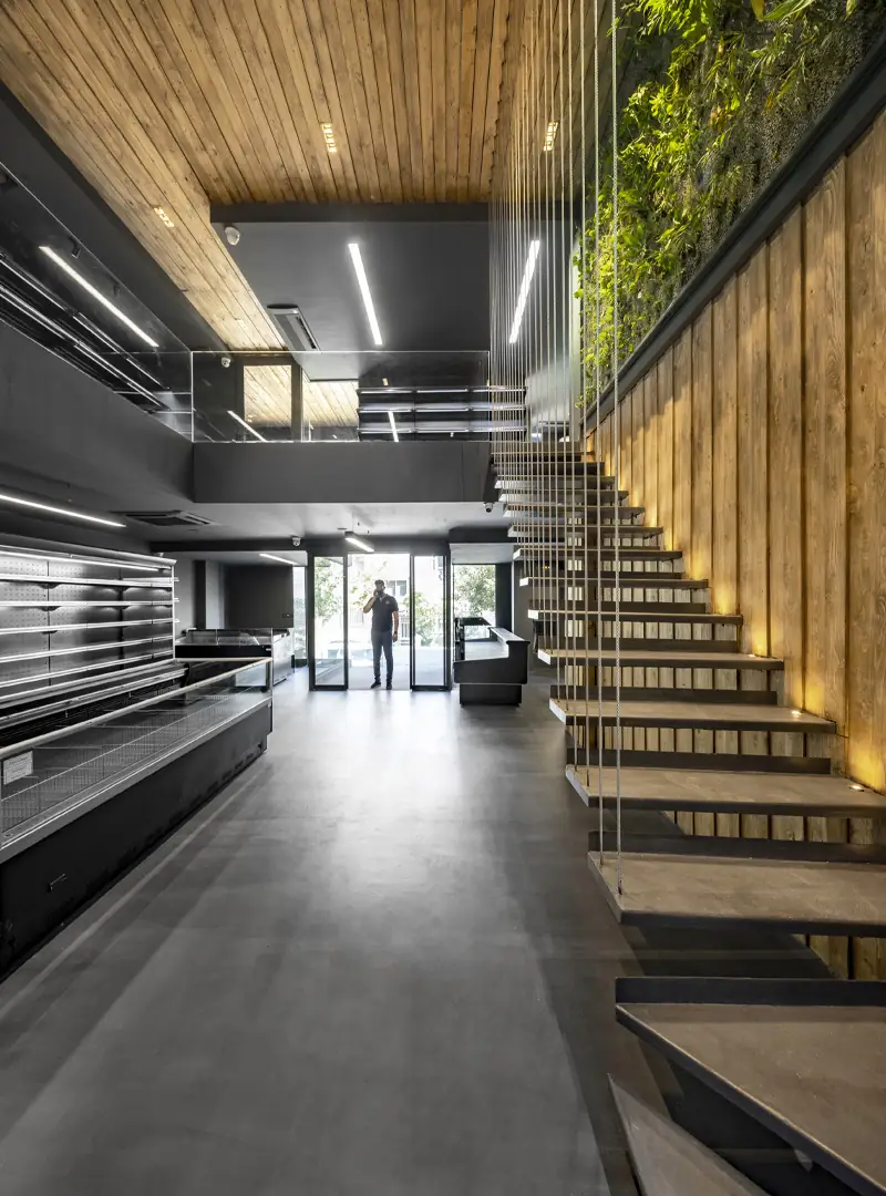 دیتیل اجرایی در فضای داخلی میت مارکت